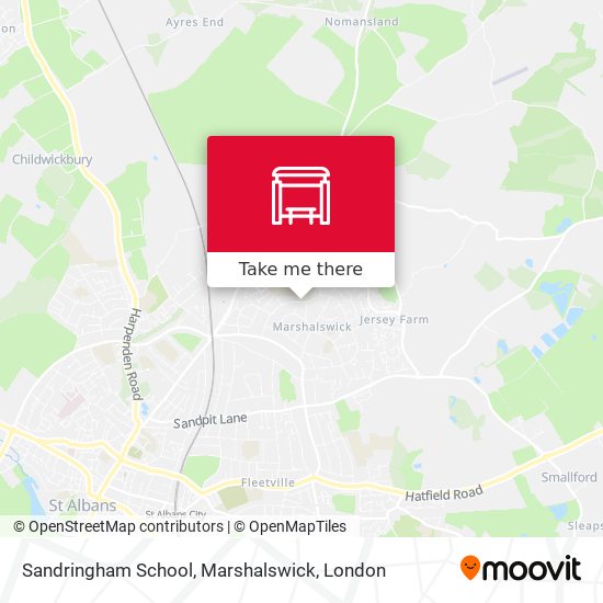 Sandringham School, Marshalswick map