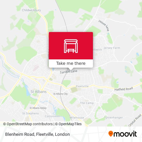 Blenheim Road, Fleetville map