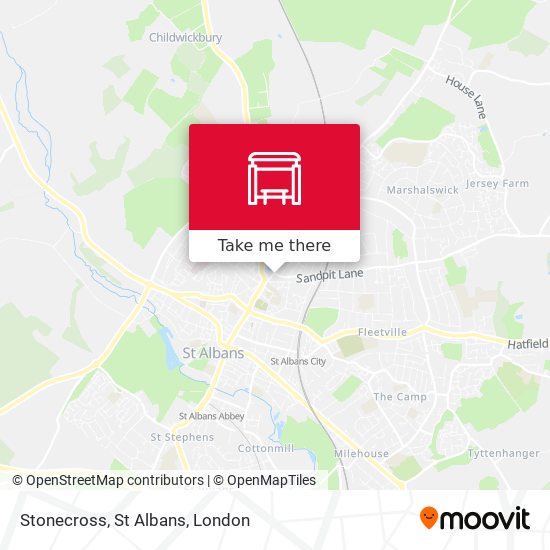 Stonecross, St Albans map