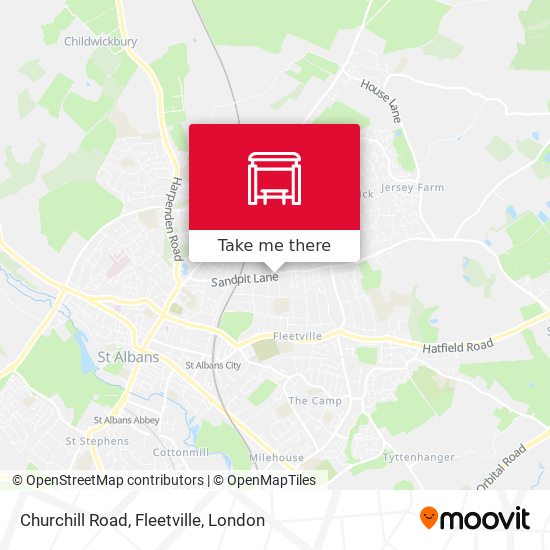 Churchill Road, Fleetville map