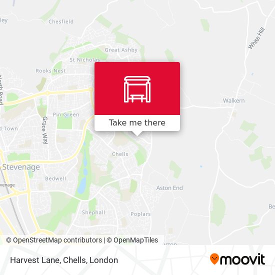 Harvest Lane, Chells map