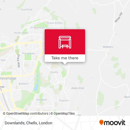 Downlands, Chells map