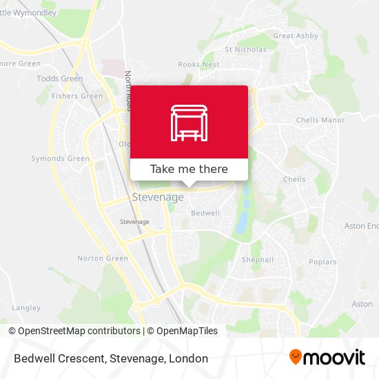 Bedwell Crescent, Stevenage map
