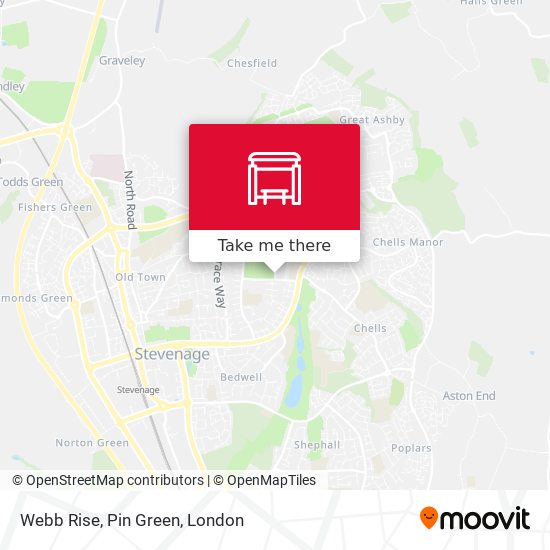 Webb Rise, Pin Green map