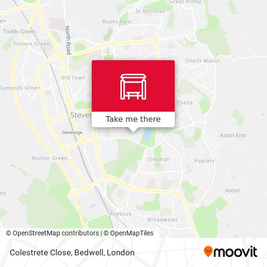 Colestrete Close, Bedwell map
