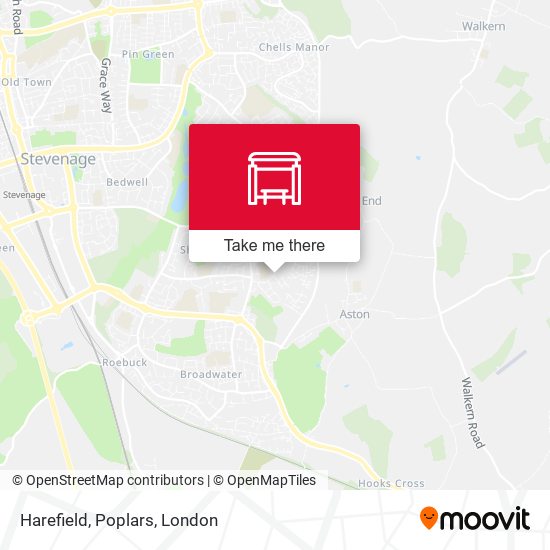 Harefield, Poplars map