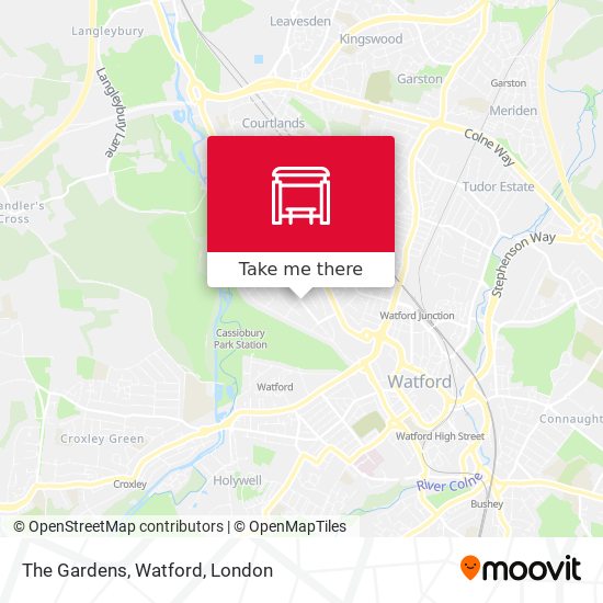 The Gardens, Watford map