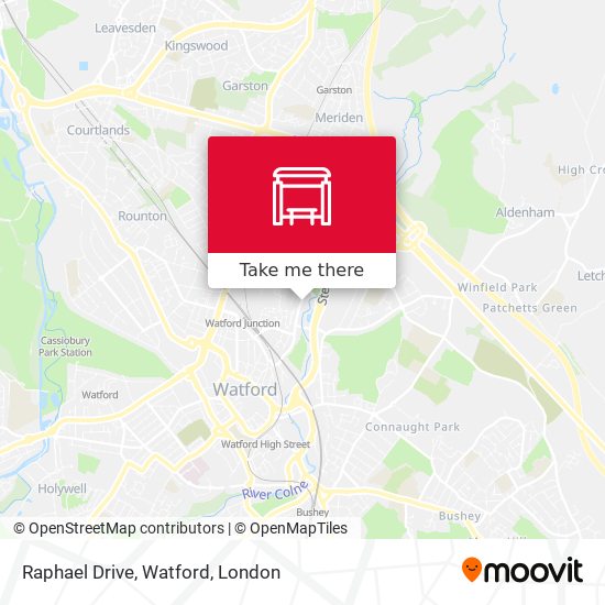 Raphael Drive, Watford map