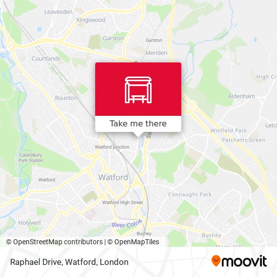 Raphael Drive, Watford map