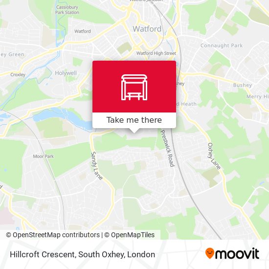 Hillcroft Crescent, South Oxhey map