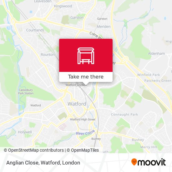 Anglian Close, Watford map