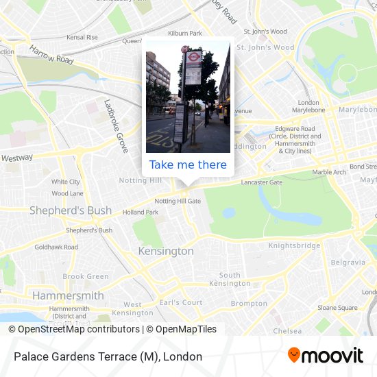 Palace Gardens Terrace  (M) map