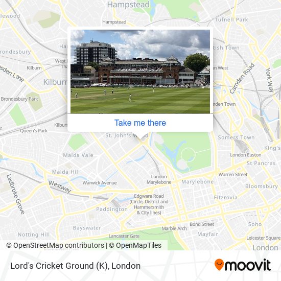 Lord's Cricket Ground (K) map