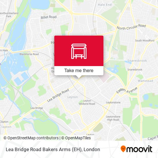 Lea Bridge Road  Bakers Arms (EH) map
