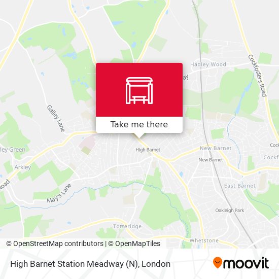 High Barnet Station  Meadway (N) map