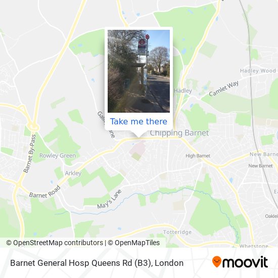 Barnet General Hosp Queens Rd (B3) map