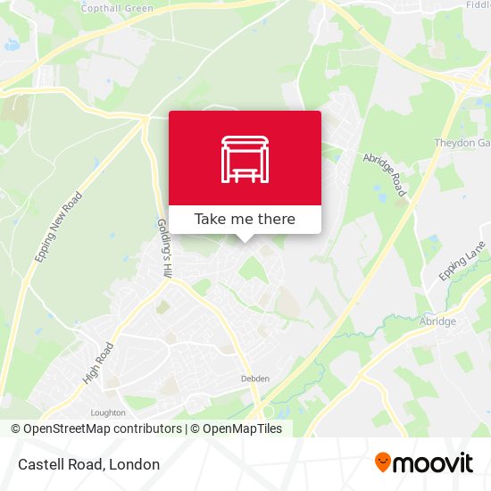 Castell Road map