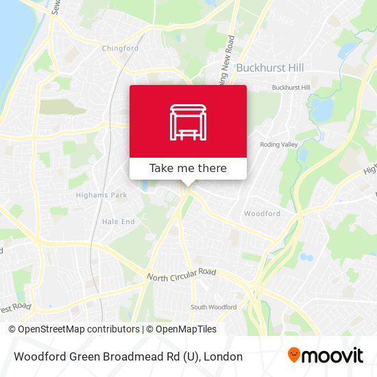 Woodford Green  Broadmead Rd (U) map