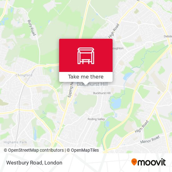 Westbury Road map