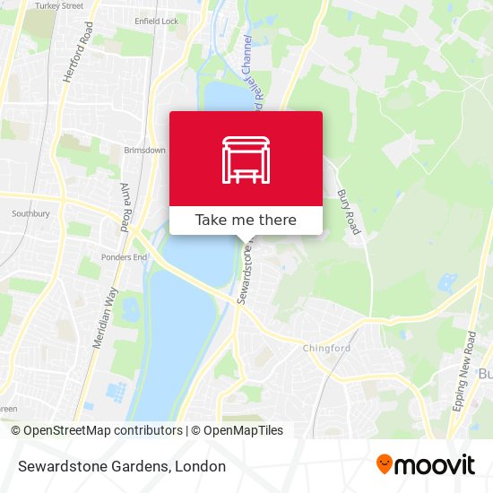 Sewardstone Gardens map