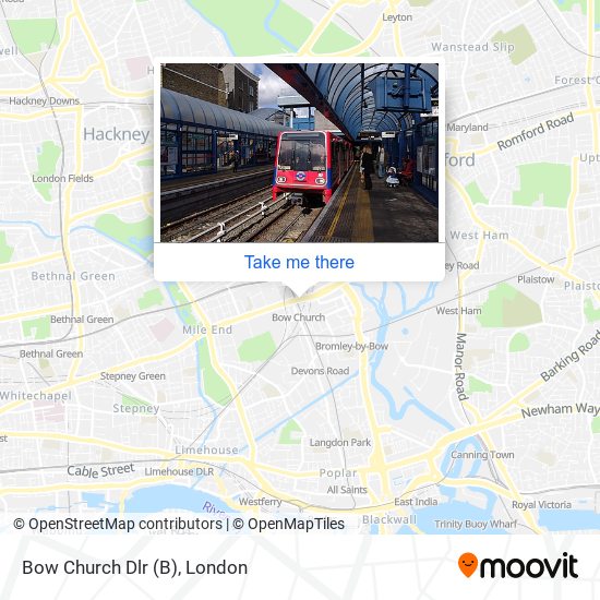 Bow Church Dlr map