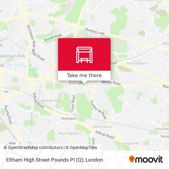 Eltham High Street  Pounds Pl (Q) map