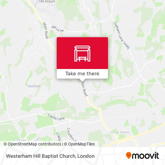 Westerham Hill Baptist Church map