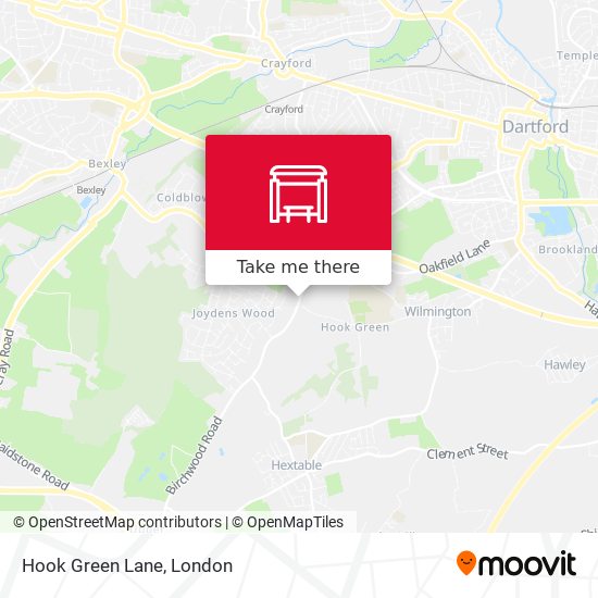 Hook Green Lane map