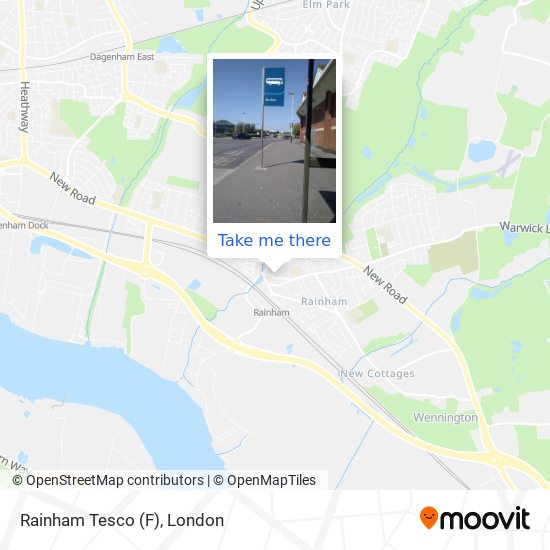 Rainham Tesco (F) map