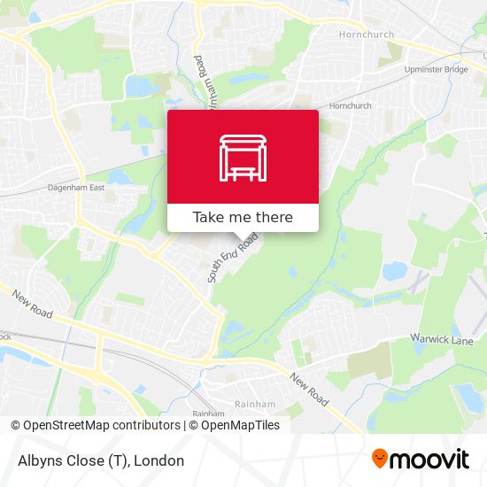 Albyns Close (T) map