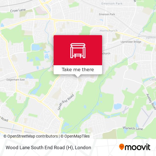 Wood Lane  South End Road (H) map