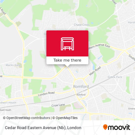 Cedar Road  Eastern Avenue  (Nb) map