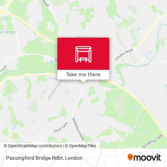 Passingford Bridge Rdbt map