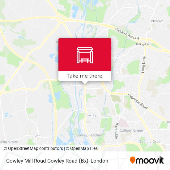 Cowley Mill Road  Cowley Road (Bx) map