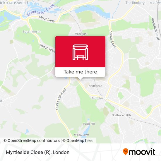 Myrtleside Close (R) map