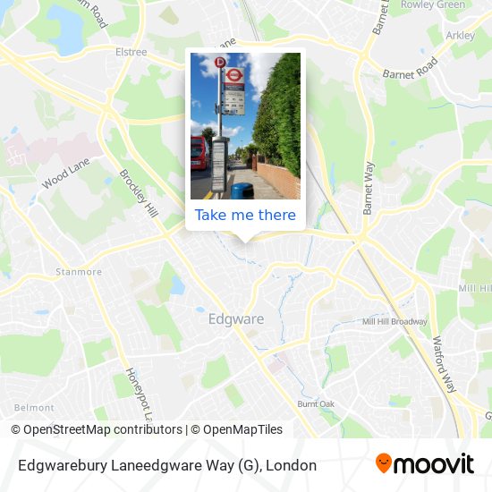 Edgwarebury Laneedgware Way (G) map