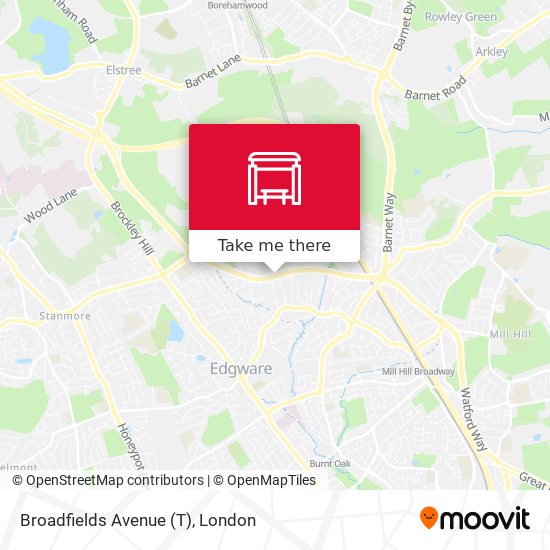 Broadfields Avenue  (T) map