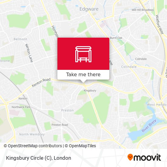 Kingsbury Circle map