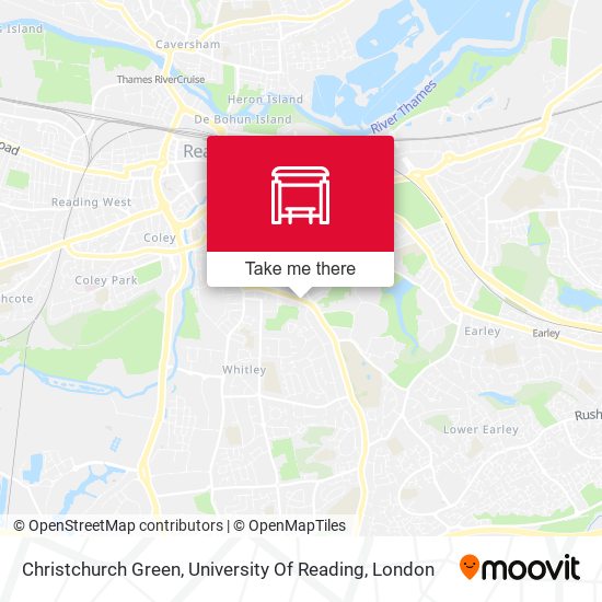 Christchurch Green, University Of Reading map