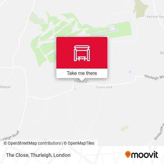 The Close, Thurleigh map