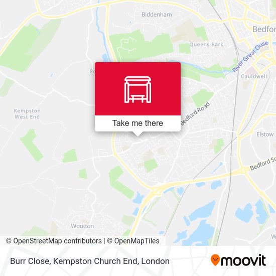 Burr Close, Kempston Church End map
