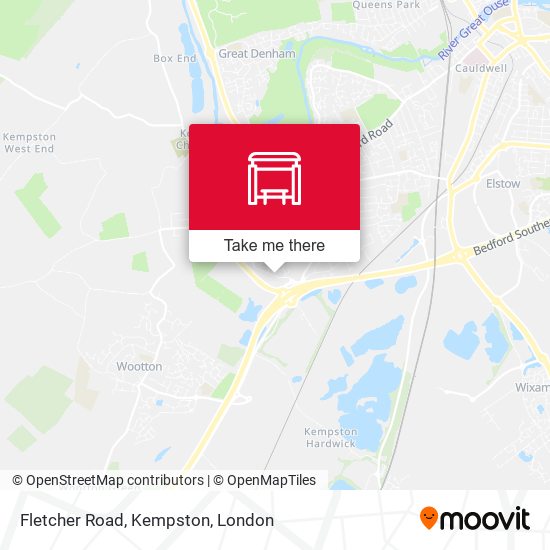 Fletcher Road, Kempston map