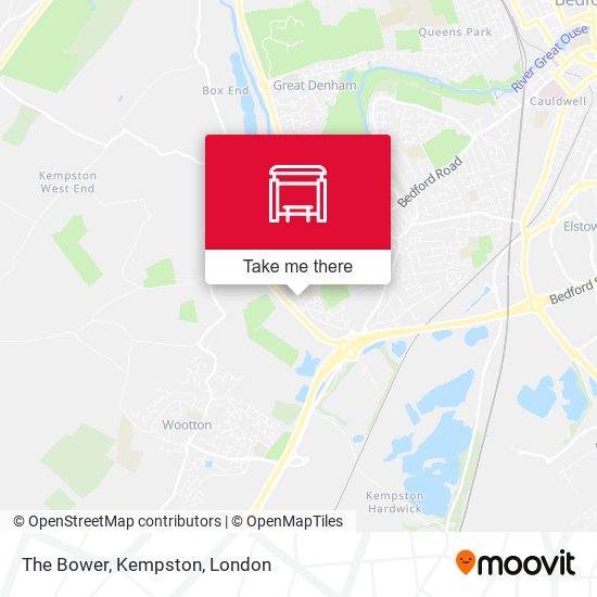 The Bower, Kempston map
