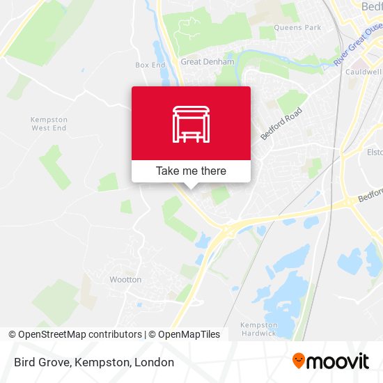 Bird Grove, Kempston map