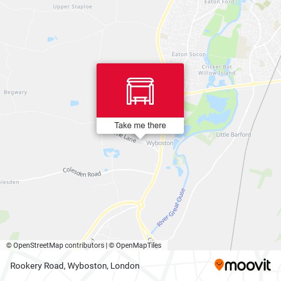 Rookery Road, Wyboston map