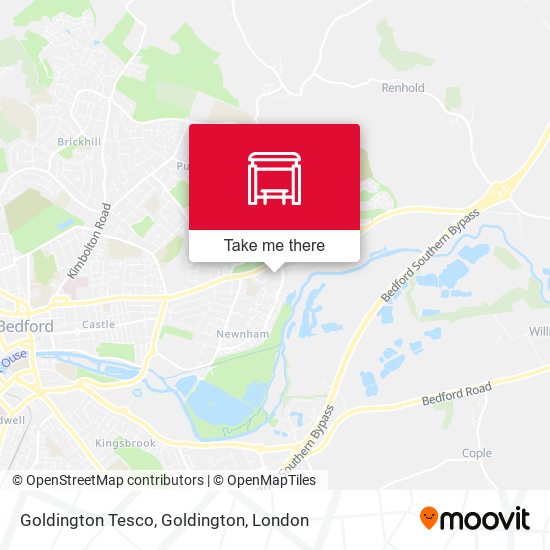 Goldington Tesco, Goldington map
