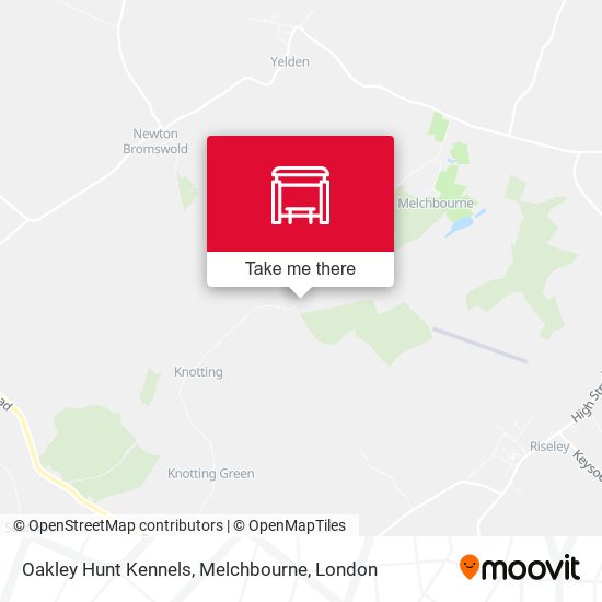 Oakley Hunt Kennels, Melchbourne map