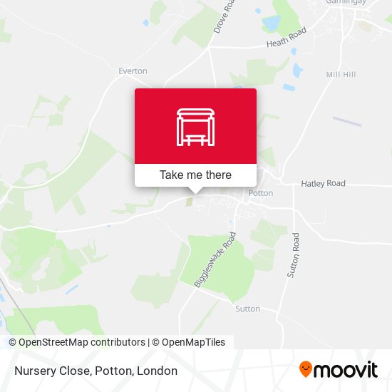 Nursery Close, Potton map