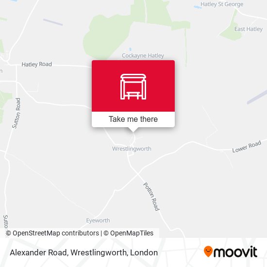 Alexander Road, Wrestlingworth map