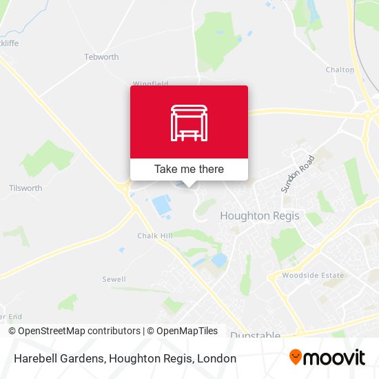 Harebell Gardens, Houghton Regis map